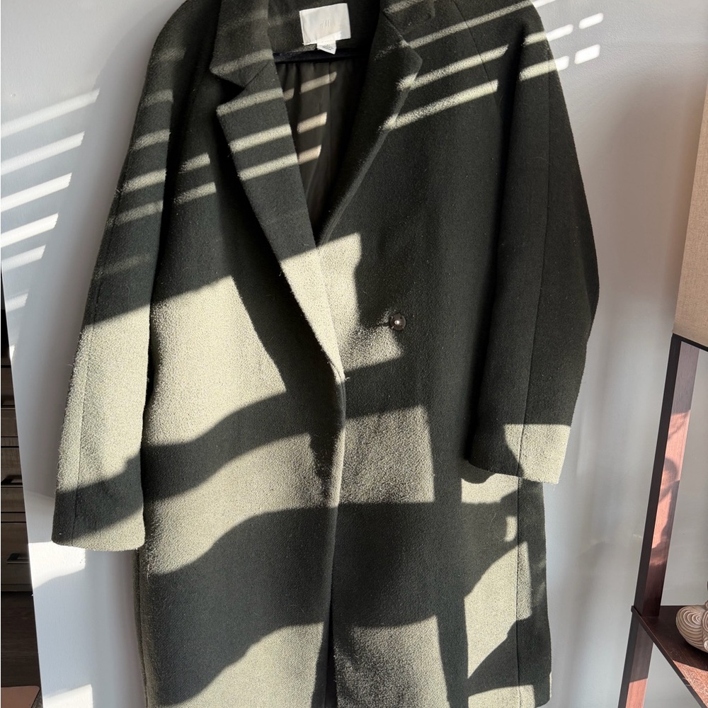 Women's Olive Wool Coat